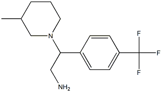 2-(3-methylpiperidin-1-yl)-2-[4-(trifluoromethyl)phenyl]ethanamine Struktur