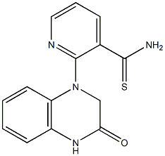 2-(3-oxo-1,2,3,4-tetrahydroquinoxalin-1-yl)pyridine-3-carbothioamide Struktur