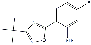 2-(3-tert-butyl-1,2,4-oxadiazol-5-yl)-5-fluoroaniline Struktur