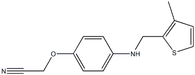 2-(4-{[(3-methylthiophen-2-yl)methyl]amino}phenoxy)acetonitrile Struktur