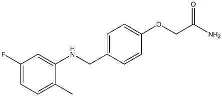 2-(4-{[(5-fluoro-2-methylphenyl)amino]methyl}phenoxy)acetamide Struktur