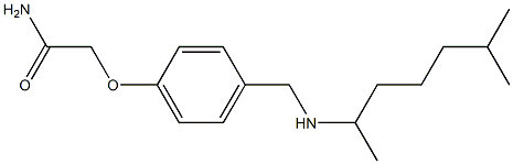 2-(4-{[(6-methylheptan-2-yl)amino]methyl}phenoxy)acetamide Struktur