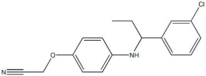 2-(4-{[1-(3-chlorophenyl)propyl]amino}phenoxy)acetonitrile Struktur