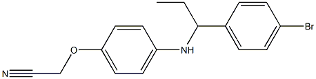 2-(4-{[1-(4-bromophenyl)propyl]amino}phenoxy)acetonitrile Struktur