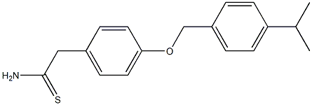 2-(4-{[4-(propan-2-yl)phenyl]methoxy}phenyl)ethanethioamide Struktur