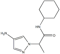 2-(4-amino-1H-pyrazol-1-yl)-N-cyclohexylpropanamide Struktur