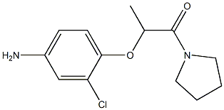 2-(4-amino-2-chlorophenoxy)-1-(pyrrolidin-1-yl)propan-1-one Struktur