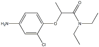 2-(4-amino-2-chlorophenoxy)-N,N-diethylpropanamide Struktur