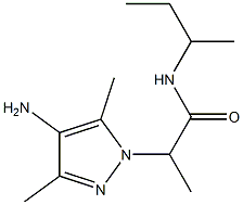 2-(4-amino-3,5-dimethyl-1H-pyrazol-1-yl)-N-(butan-2-yl)propanamide Struktur