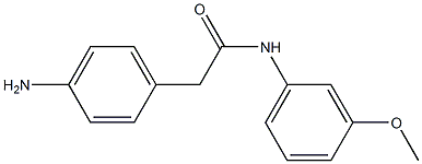 2-(4-aminophenyl)-N-(3-methoxyphenyl)acetamide Struktur