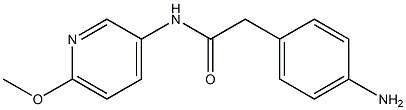 2-(4-aminophenyl)-N-(6-methoxypyridin-3-yl)acetamide Struktur