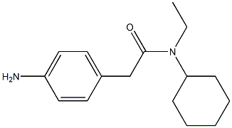 2-(4-aminophenyl)-N-cyclohexyl-N-ethylacetamide Struktur