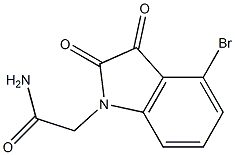 2-(4-bromo-2,3-dioxo-2,3-dihydro-1H-indol-1-yl)acetamide Struktur