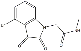 2-(4-bromo-2,3-dioxo-2,3-dihydro-1H-indol-1-yl)-N-methylacetamide Struktur