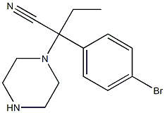 2-(4-bromophenyl)-2-(piperazin-1-yl)butanenitrile Struktur