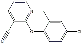 2-(4-chloro-2-methylphenoxy)pyridine-3-carbonitrile Struktur