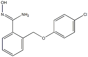 2-(4-chlorophenoxymethyl)-N'-hydroxybenzene-1-carboximidamide Struktur