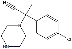 2-(4-chlorophenyl)-2-(piperazin-1-yl)butanenitrile Struktur