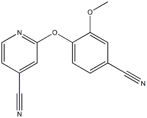 2-(4-cyano-2-methoxyphenoxy)isonicotinonitrile Struktur