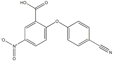 2-(4-cyanophenoxy)-5-nitrobenzoic acid Struktur