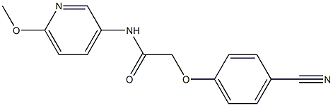 2-(4-cyanophenoxy)-N-(6-methoxypyridin-3-yl)acetamide Struktur