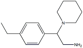 2-(4-ethylphenyl)-2-piperidin-1-ylethanamine Struktur