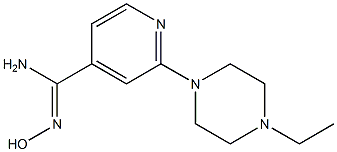 2-(4-ethylpiperazin-1-yl)-N'-hydroxypyridine-4-carboximidamide Struktur