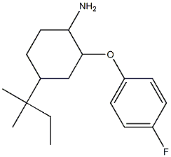 2-(4-fluorophenoxy)-4-(2-methylbutan-2-yl)cyclohexan-1-amine Struktur