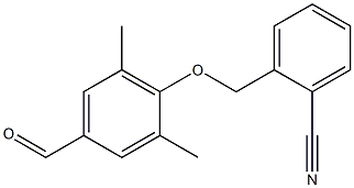 2-(4-formyl-2,6-dimethylphenoxymethyl)benzonitrile Struktur