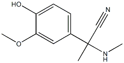 2-(4-hydroxy-3-methoxyphenyl)-2-(methylamino)propanenitrile Struktur