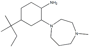 2-(4-methyl-1,4-diazepan-1-yl)-4-(2-methylbutan-2-yl)cyclohexan-1-amine Struktur