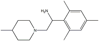 2-(4-methylpiperidin-1-yl)-1-(2,4,6-trimethylphenyl)ethan-1-amine Struktur