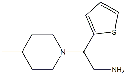 2-(4-methylpiperidin-1-yl)-2-(thiophen-2-yl)ethan-1-amine Struktur