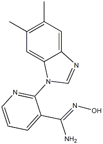 2-(5,6-dimethyl-1H-benzimidazol-1-yl)-N'-hydroxypyridine-3-carboximidamide Struktur