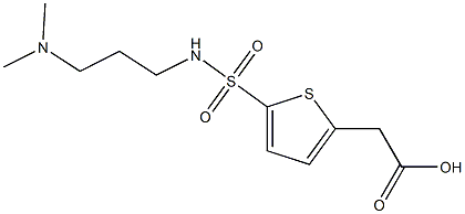 2-(5-{[3-(dimethylamino)propyl]sulfamoyl}thiophen-2-yl)acetic acid Struktur