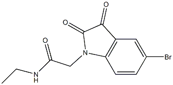 2-(5-bromo-2,3-dioxo-2,3-dihydro-1H-indol-1-yl)-N-ethylacetamide Struktur