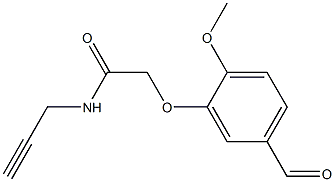 2-(5-formyl-2-methoxyphenoxy)-N-prop-2-ynylacetamide Struktur