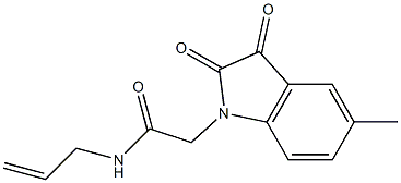 2-(5-methyl-2,3-dioxo-2,3-dihydro-1H-indol-1-yl)-N-(prop-2-en-1-yl)acetamide Struktur