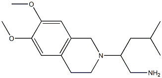 2-(6,7-dimethoxy-1,2,3,4-tetrahydroisoquinolin-2-yl)-4-methylpentan-1-amine Struktur