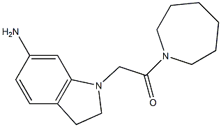 2-(6-amino-2,3-dihydro-1H-indol-1-yl)-1-(azepan-1-yl)ethan-1-one Struktur