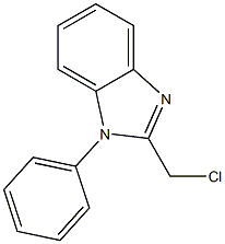 2-(chloromethyl)-1-phenyl-1H-1,3-benzodiazole Struktur