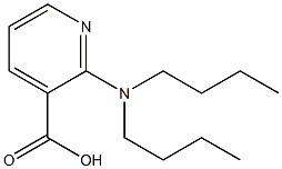 2-(dibutylamino)pyridine-3-carboxylic acid Struktur