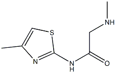 2-(methylamino)-N-(4-methyl-1,3-thiazol-2-yl)acetamide Struktur