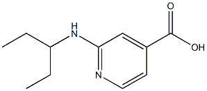 2-(pentan-3-ylamino)pyridine-4-carboxylic acid Struktur