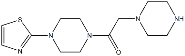 2-(piperazin-1-yl)-1-[4-(1,3-thiazol-2-yl)piperazin-1-yl]ethan-1-one Struktur