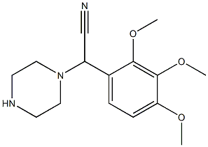 2-(piperazin-1-yl)-2-(2,3,4-trimethoxyphenyl)acetonitrile Struktur