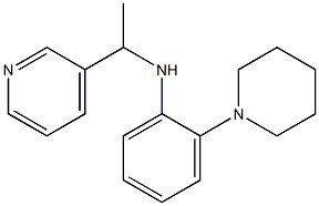 2-(piperidin-1-yl)-N-[1-(pyridin-3-yl)ethyl]aniline Struktur