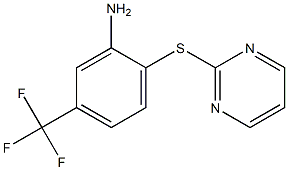 2-(pyrimidin-2-ylsulfanyl)-5-(trifluoromethyl)aniline Struktur