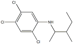 2,4,5-trichloro-N-(3-methylpentan-2-yl)aniline Struktur