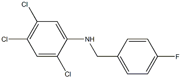 2,4,5-trichloro-N-[(4-fluorophenyl)methyl]aniline Struktur